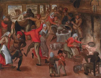 Bauerntanz in einer Taverne